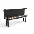 Bioethanol fireplace three sided